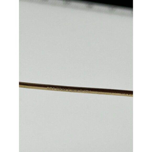 Vintage Half Rim ArtCraft USA Eyeglasses Frames In Goldtone 140-60-15 (C5-02) main image 11